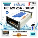 Power Supply Trafo Brilux DC 12V 25A | 300W (Super Quality) - Rainproof